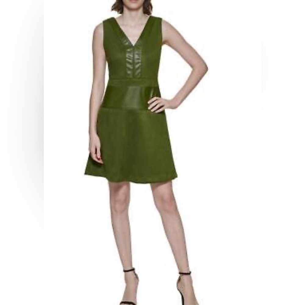NWT Dkny Faux Suede Dress